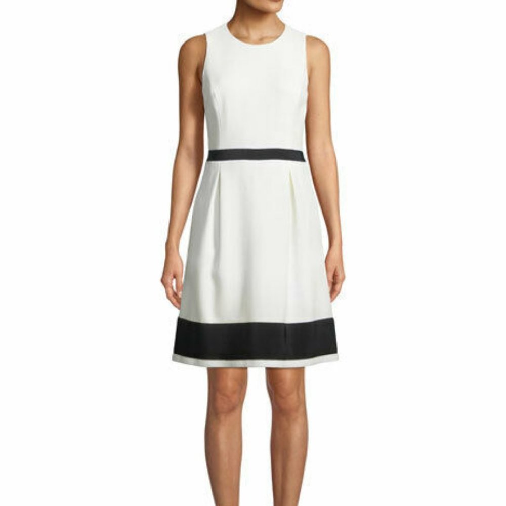 Michael Kors Collection Jackie Grosgrain-Trimmed Sleeveless Dress Msrp $1695.00